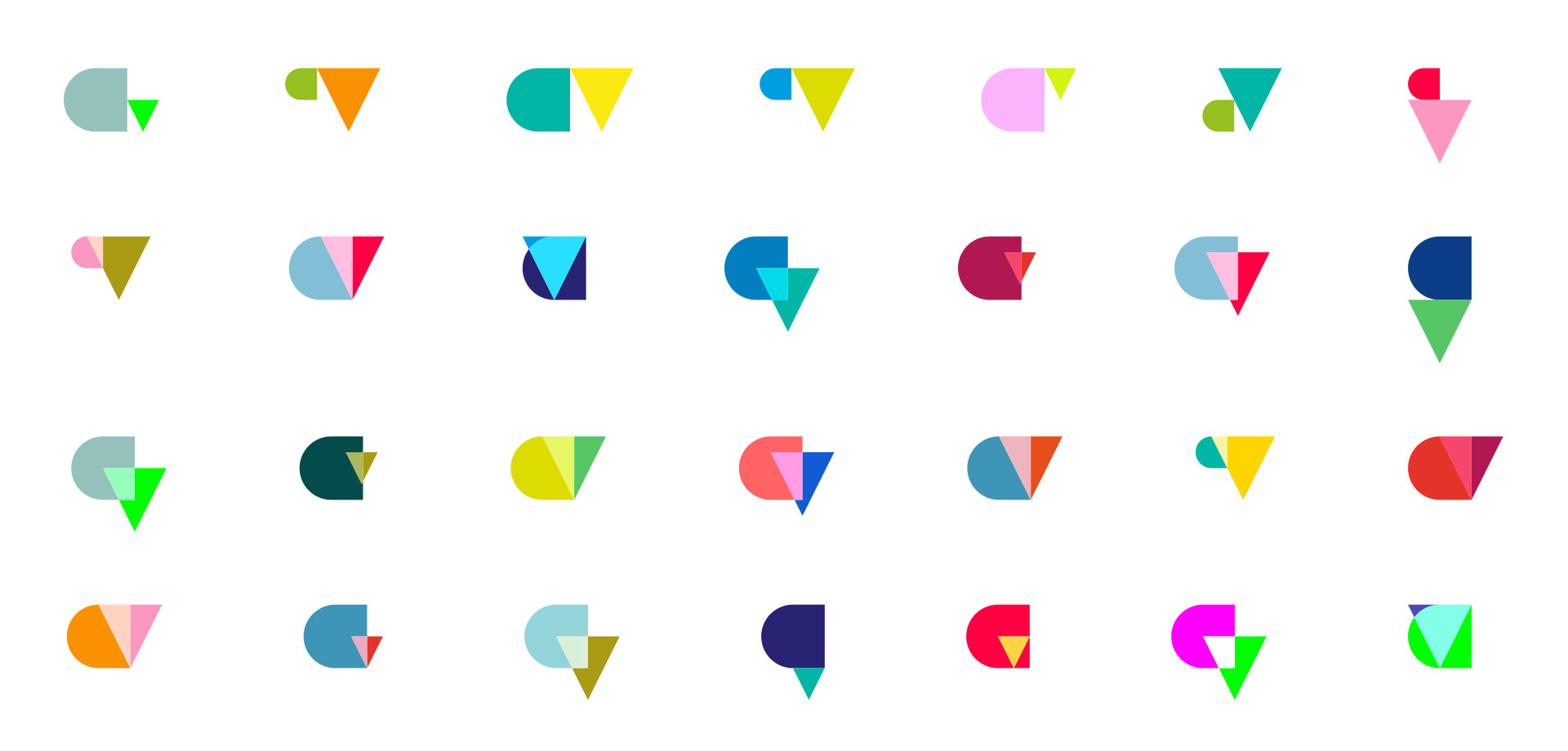 The flexible logo for Cyber Valley allows almost infinite symbol versions